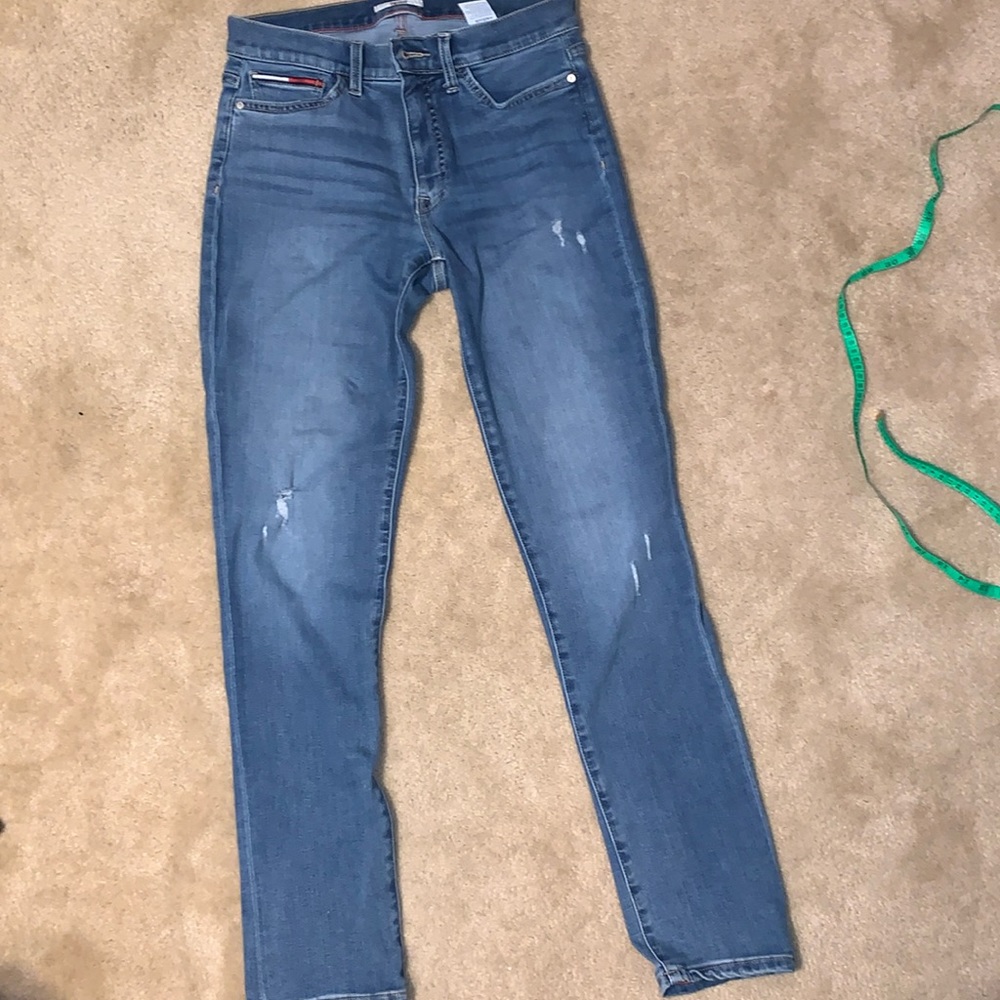 Blue Women's Slim Distressed Jeans